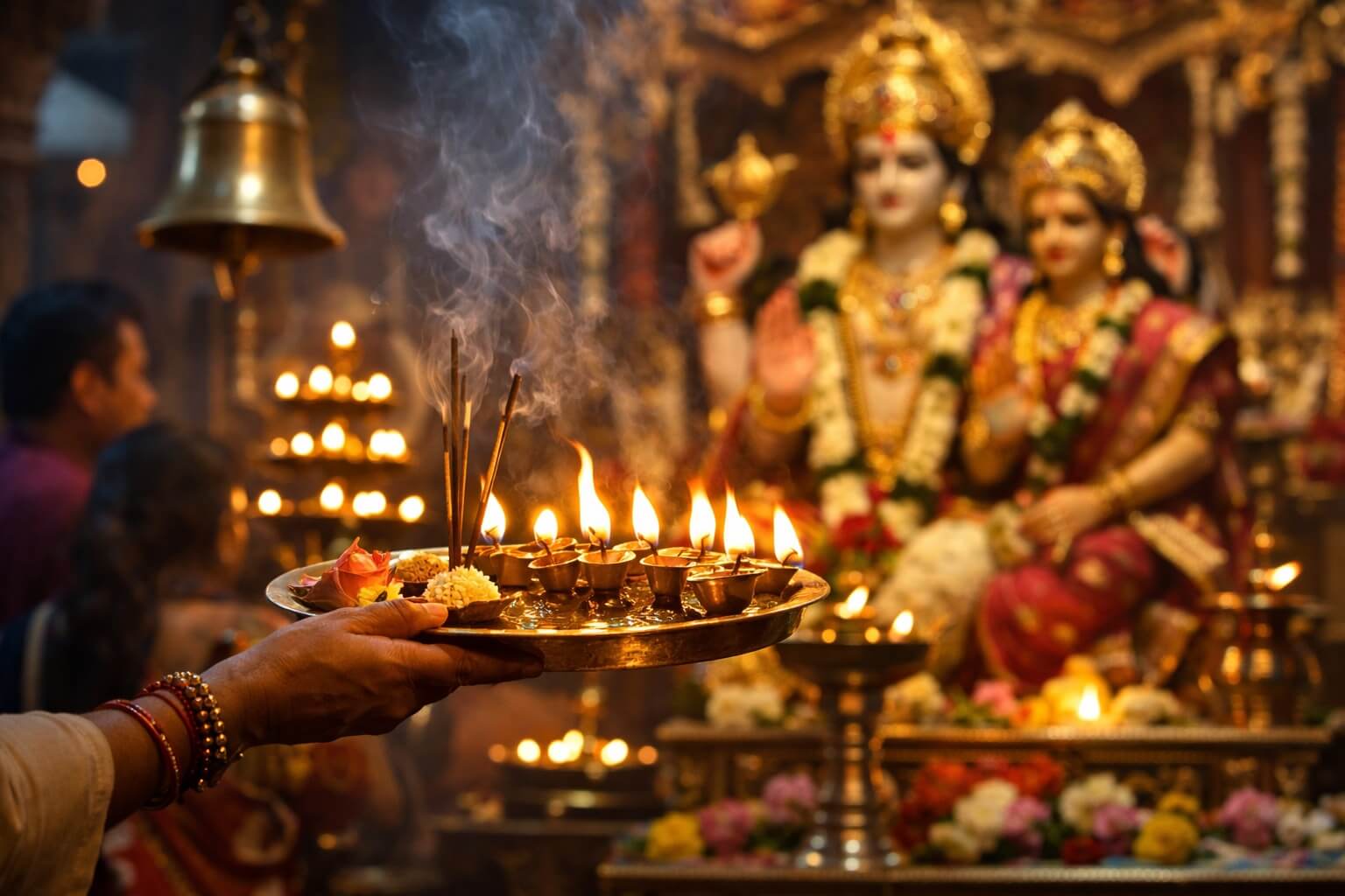 आरती के समय दीप घुमाने का कारण