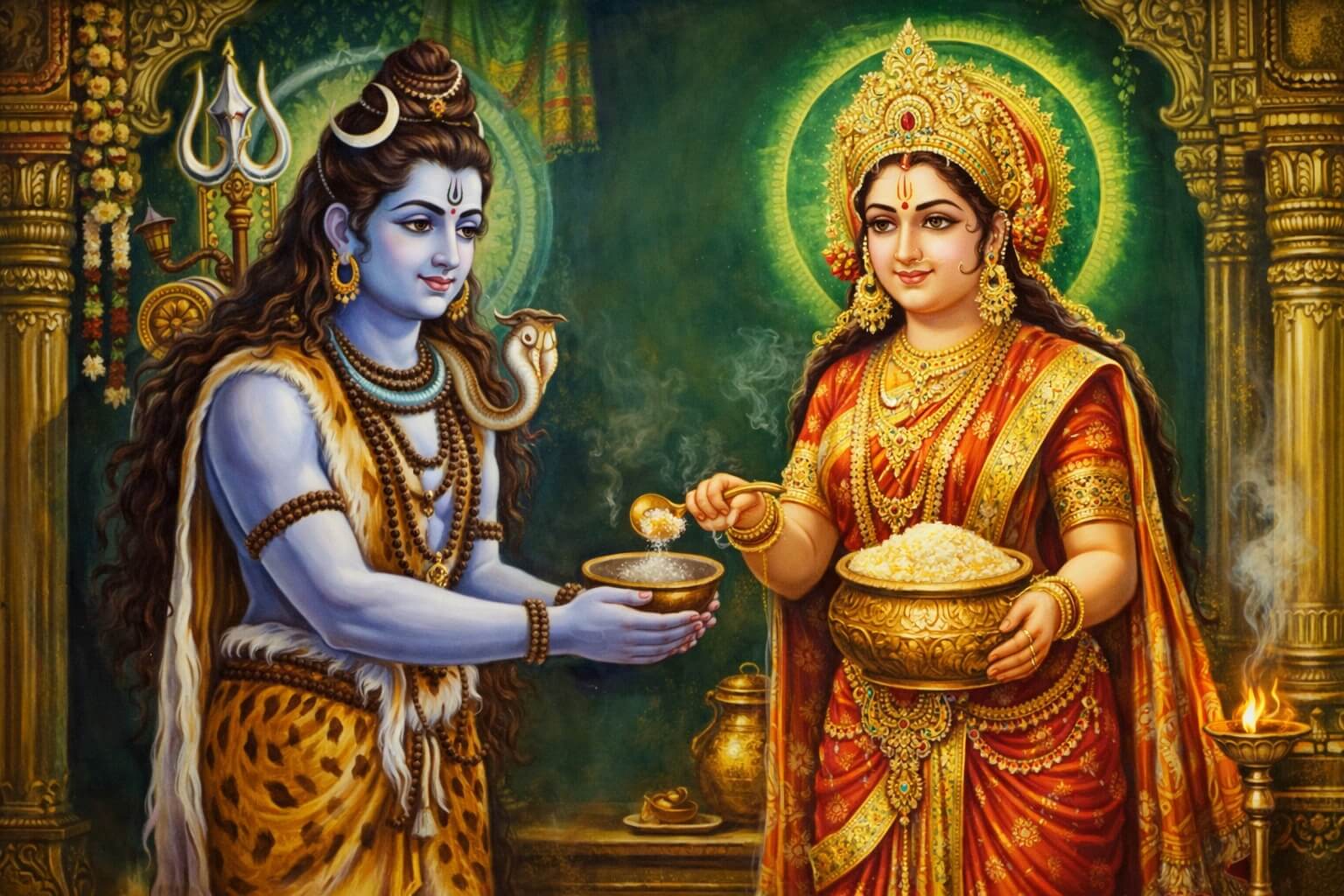 माँ अन्नपूर्णा और भगवान शिव