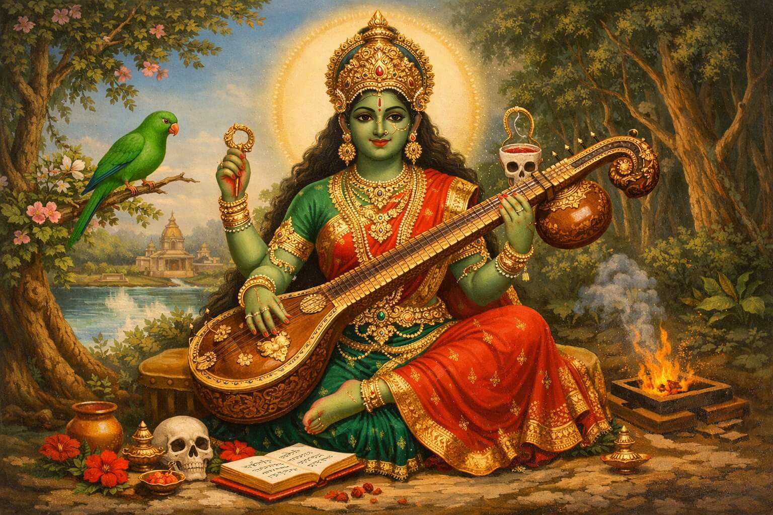 माँ मातंगी देवी की प्रतिमा और मातंगी मंत्र साधना