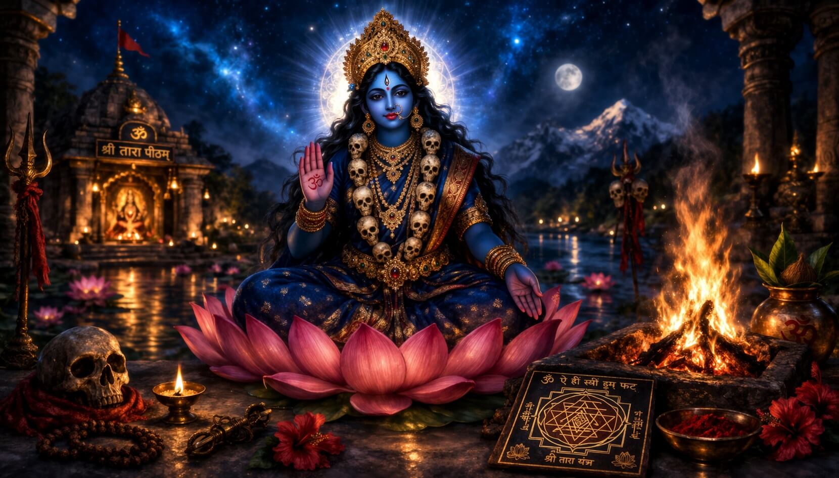 माँ तारा देवी मंत्र और साधना – तारा महाविद्या का पारंपरिक चित्र