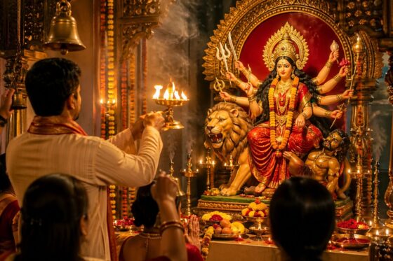 आरती- दुर्गे दुर्घट भारी – श्री देवीची आरती – Shree Devichi Aarti