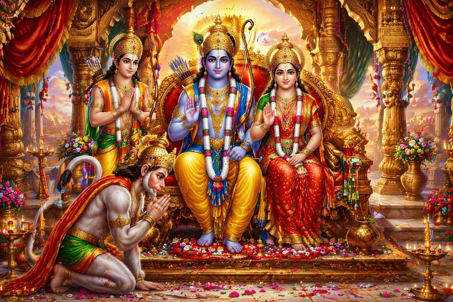 શ્રીરામ દરબારમાં હનુમાનજી