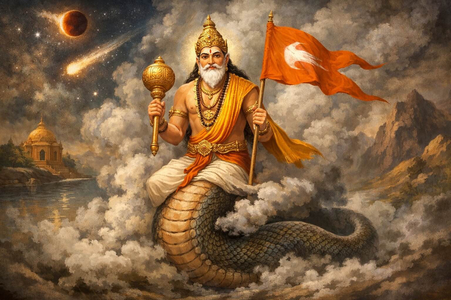 केतु देव की प्रतिमा और केतु मंत्र साधना